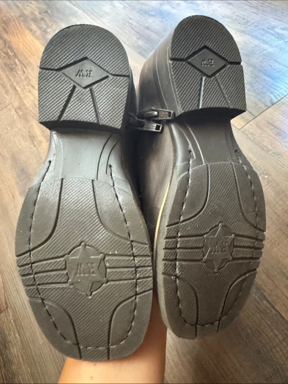 Kids Brown Embroidered Western Pull-On Boots